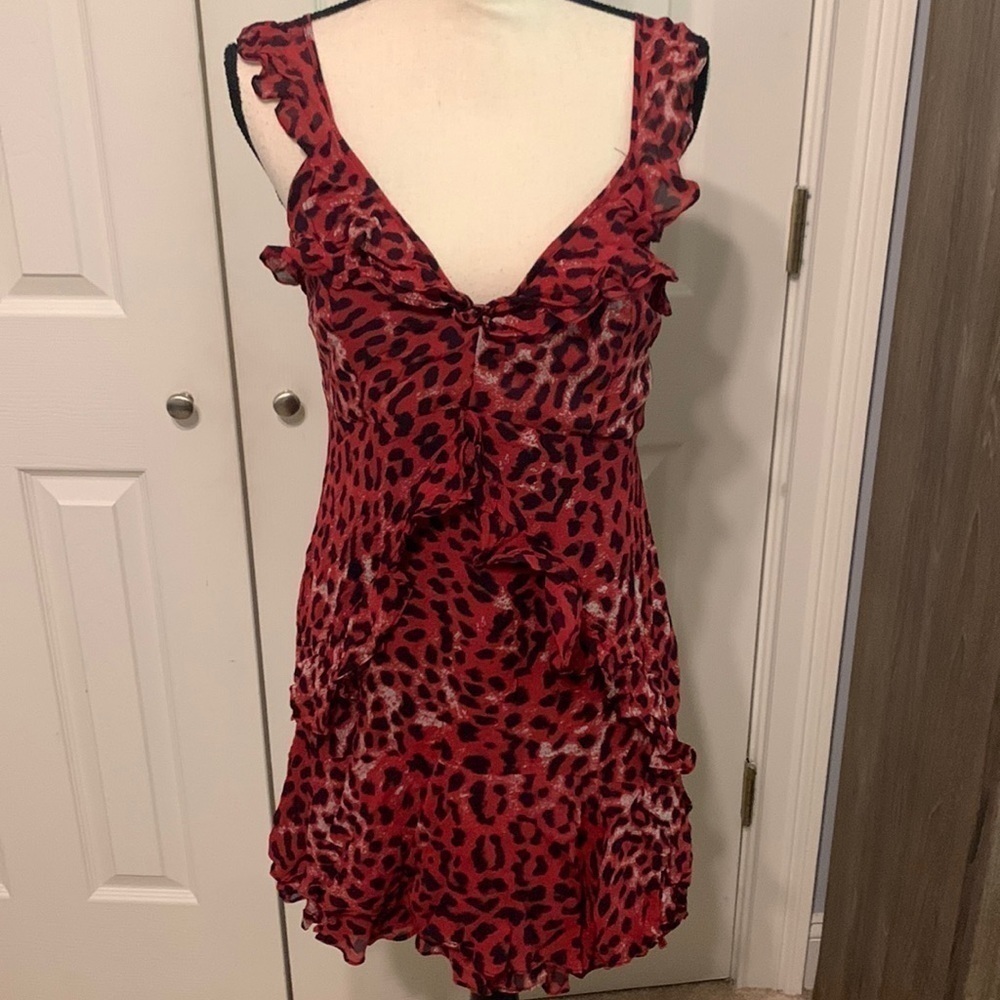 Bardot Leopard Frill Dress